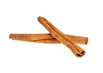 Cinnamon sticks isolated on a white background