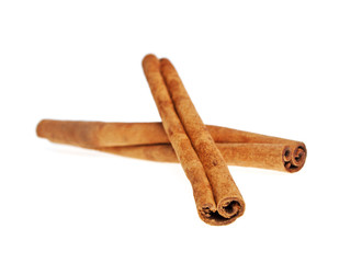 Cinnamon sticks isolated on a white background
