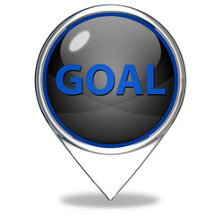 Goal pointer icon on white background