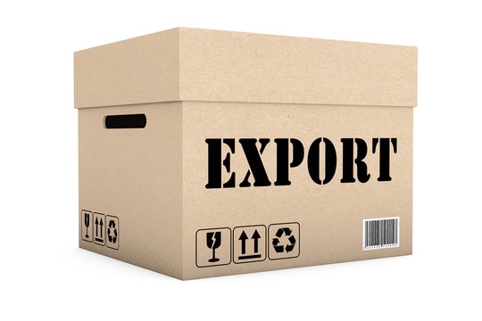 Box with Export Sign