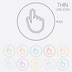 Hand cursor sign icon. Hand pointer symbol.