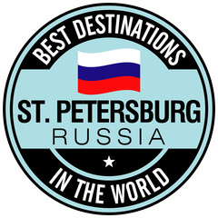 st. petersburg russia label