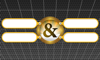 four frame for any text with ampersand