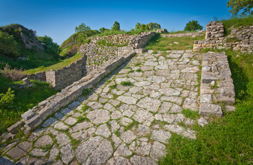 Acropolis Road at Troy in Turkey