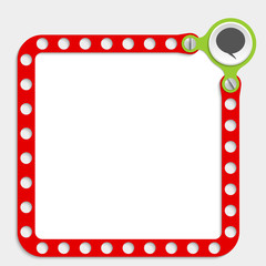 red frame for any text with screws and speech bubble