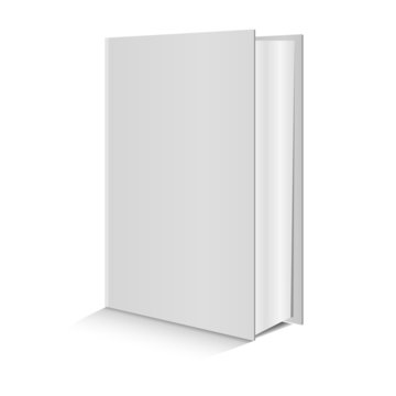 Blank book on white background. Vector.