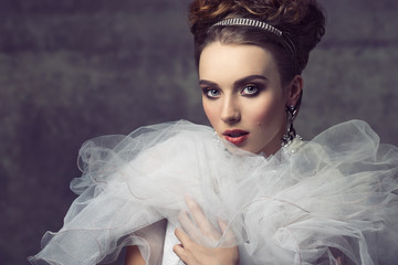 charming aristocratic vintage woman