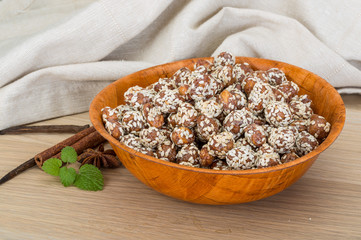 Peanut in honey with sesame seeds