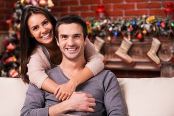 Fototapeta premium Celebrating Christmas together.
