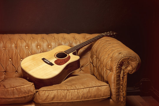 Guitar on the sofa