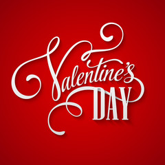 Inscription Valentine's Day Vector illustration