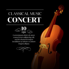 Naklejka premium Poster of a classical music concert. Vector illustration