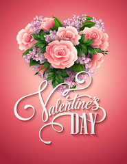 Valentines day vector illustration with a heart