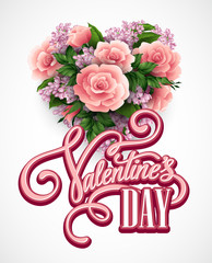 Valentines day vector illustration with a heart