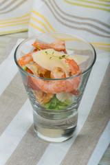 Caesar salad with shrimps