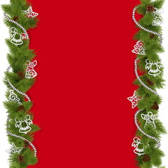 Vector Christmas Background with Beads