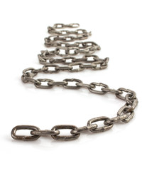 metal chain on white