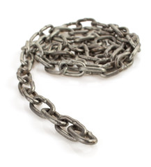 metal chain on white