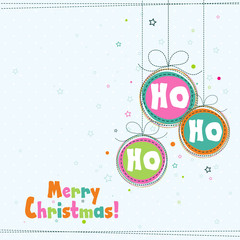 Template Christmas greeting card, vector