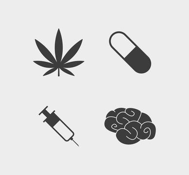medicine and drugs icon set