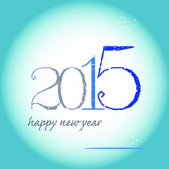 greeting card 2015 blue - obrazy, fototapety, plakaty