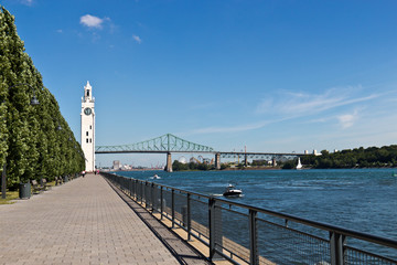 Fototapeta premium The Montreal Clock Tower in the Old Port of Montreal, Canada