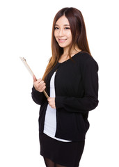 Young Woman with clipboard