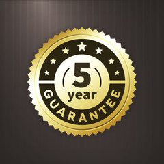 5 year guarantee business gold  label - 74035774