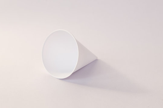 Close Up Of Paper Cone Cup.
