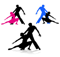 silhouette di ballerini