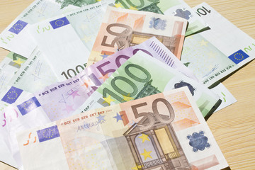 Euro banknotes