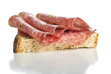 Sandwich with salami