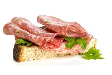 Sandwich with salami