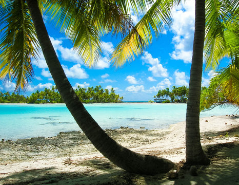 Lagon bleu, Tahiti, plage.