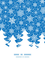 Vector falling snowflakes Christmas tree silhouette pattern