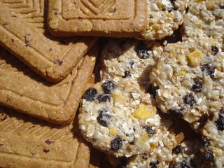Sweet cereals biscuits on plate