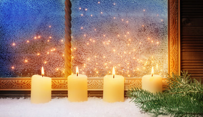 4. Advent, Fensterschmuck