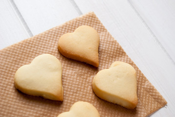 Cookies shaped like hearts