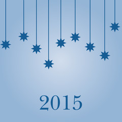 New year postcard 2015.  Vector illustration.