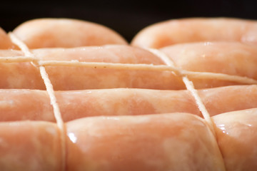 Raw chicken sausage