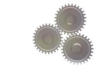 A group of three gears