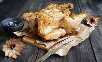 Baked chicken for Christmas