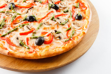 pizza isolated on the white