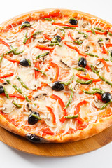 pizza isolated on the white