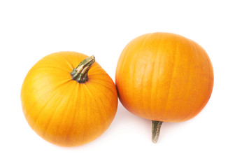 Orange pumpkin composition isolated