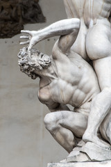 Statue of Ratto delle Sabine, Loggia de' Lanzi, Piazza della Sig