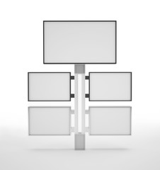 3d display stand consisting of five panels