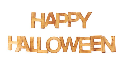 Happy halloween made of block letters