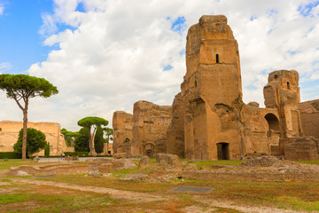 The Baths of Caracalla in Rome, Italy