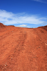 Road construction site